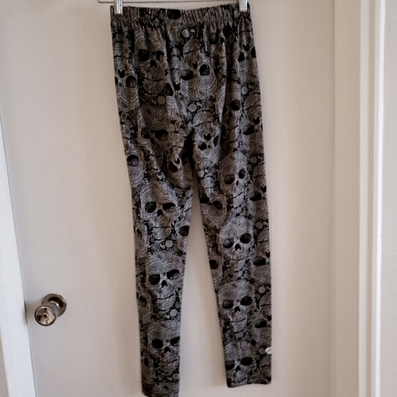 Sweet Legs Skull Black White Leggings Super Soft Jersey Spandex Woman Medium - Picture 4 of 6
